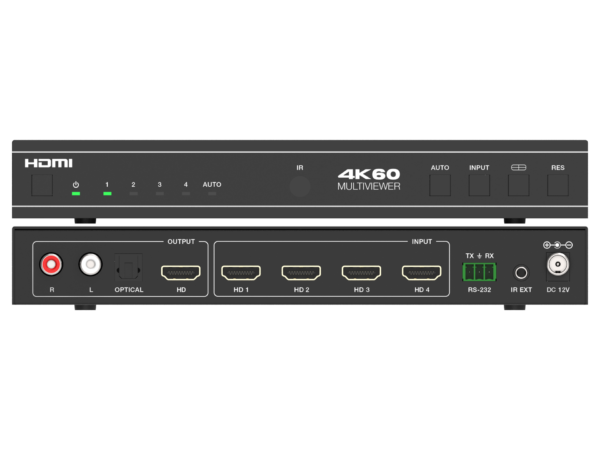 TA-SWB41MV 4K60 4x1 HDMI Switcher with Multi-Viewer