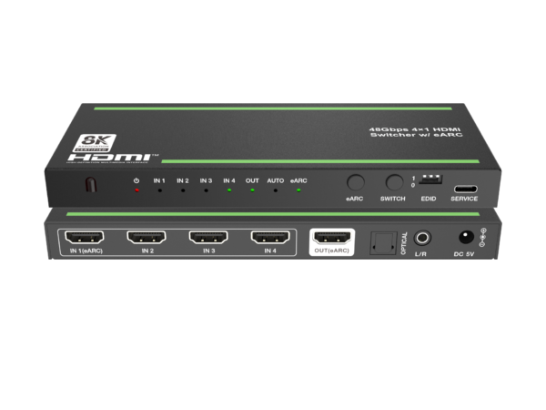 TA-SWC41A 48Gbps 4x1 HDMI Switcher w/ Audio De-embedded